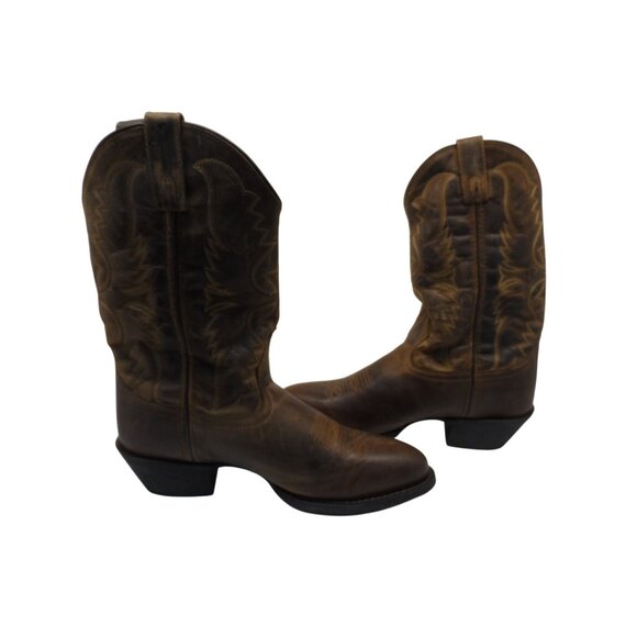 Laredo Men's 10" Birchwood Round Toe Cowboy Western Boots 68452 Brown Size 9EW - Picture 6 of 8